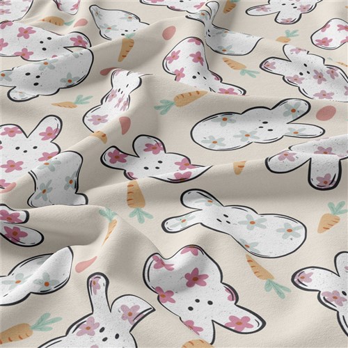 Easter Double Brushed Polyester Fabric Jersey Stretchy Soft Polyester Stretch Fabric