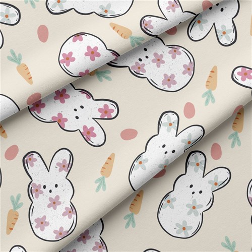 Easter Double Brushed Polyester Fabric Jersey Stretchy Soft Polyester Stretch Fabric
