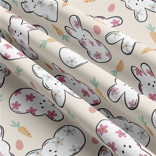 Easter Double Brushed Polyester Fabric Jersey Stretchy Soft Polyester Stretch Fabric