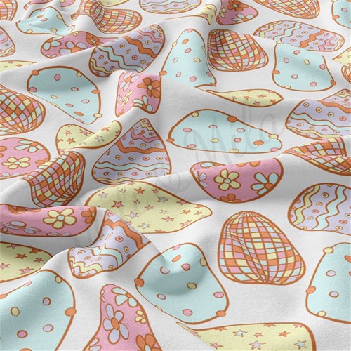 Easter Double Brushed Polyester Fabric Jersey Stretchy Soft Polyester Stretch Fabric