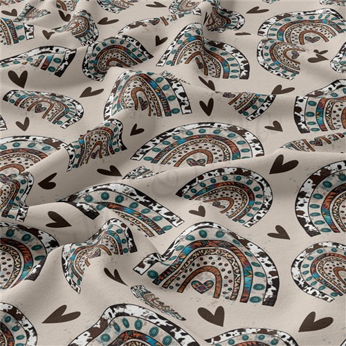 Rainbows Double Brushed Polyester Fabric Jersey Stretchy Soft Polyester Stretch Fabric