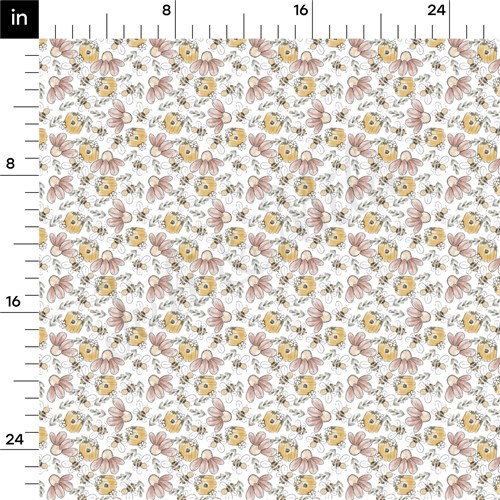 Bees Double Brushed Polyester Fabric Jersey Stretchy Soft Polyester Stretch Fabric
