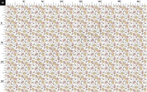 Bees Double Brushed Polyester Fabric Jersey Stretchy Soft Polyester Stretch Fabric