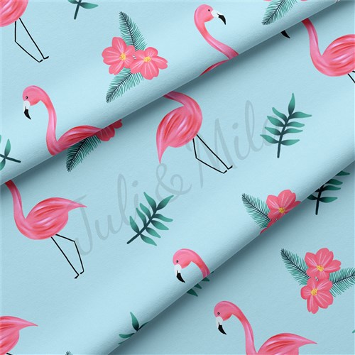 Flamingo Double Brushed Polyester Fabric Jersey Stretchy Soft Polyester Stretch Fabric