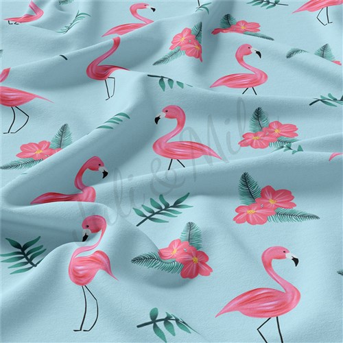 Flamingo Double Brushed Polyester Fabric Jersey Stretchy Soft Polyester Stretch Fabric