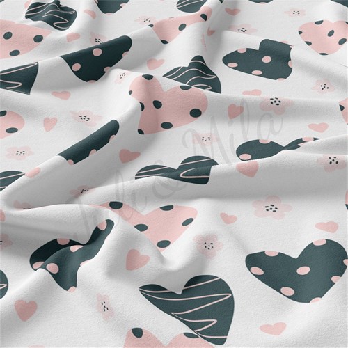 Valentine's Day Double Brushed Polyester Fabric Jersey Stretchy Soft Polyester Stretch Fabric