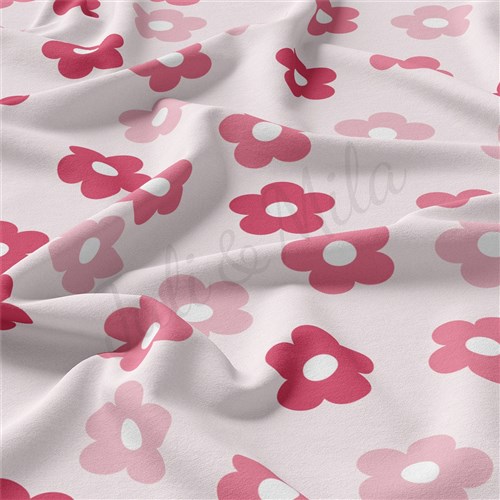 Valentine's Day Double Brushed Polyester Fabric Jersey Stretchy Soft Polyester Stretch Fabric