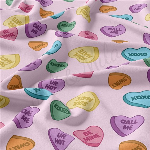 Valentine's Day Double Brushed Polyester Fabric Jersey Stretchy Soft Polyester Stretch Fabric