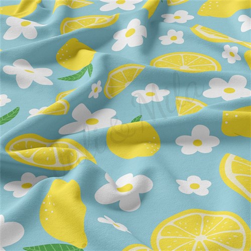 Lemon Double Brushed Polyester Fabric Jersey Stretchy Soft Polyester Stretch Fabric