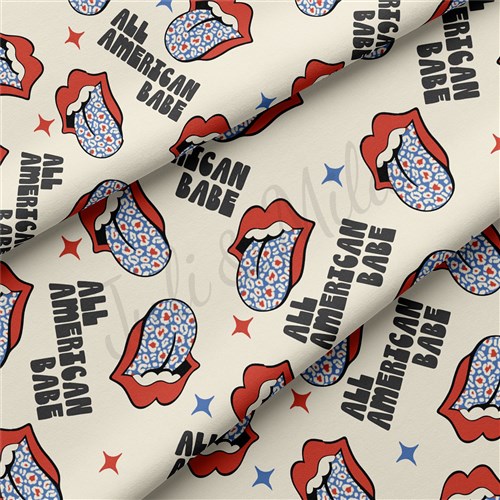4th of July Patriotic Double Brushed Polyester Fabric Jersey Stretchy Soft Polyester Stretch Fabric