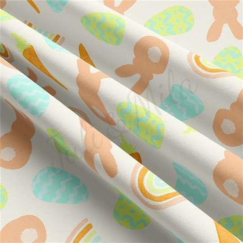 Easter Double Brushed Polyester Fabric Jersey Stretchy Soft Polyester Stretch Fabric