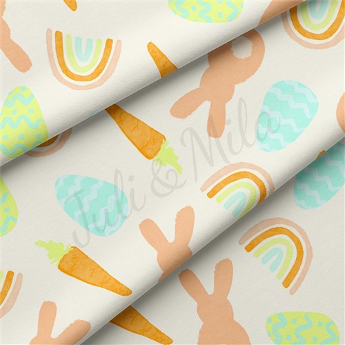 Easter Double Brushed Polyester Fabric Jersey Stretchy Soft Polyester Stretch Fabric