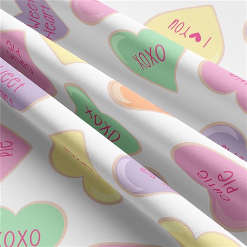 Valentine's Day Double Brushed Polyester Fabric Jersey Stretchy Soft Polyester Stretch Fabric