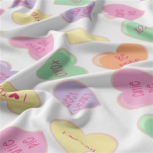Valentine's Day Double Brushed Polyester Fabric Jersey Stretchy Soft Polyester Stretch Fabric