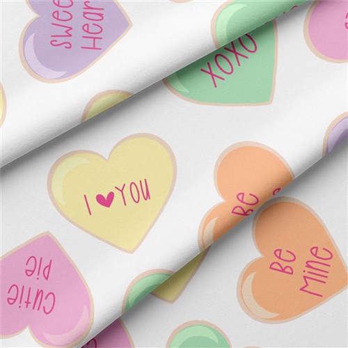 Valentine's Day Double Brushed Polyester Fabric Jersey Stretchy Soft Polyester Stretch Fabric