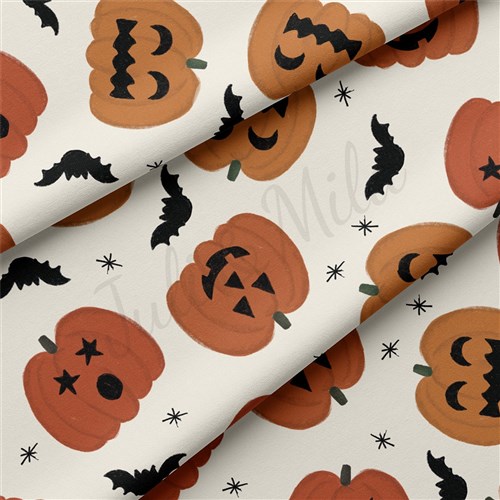 Halloween Autumn Fall Double Brushed Polyester Fabric Jersey Stretchy Soft Polyester Stretch Fabric
