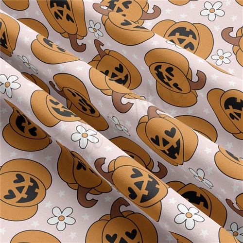 Halloween Ghosts Double Brushed Polyester Fabric Jersey Stretchy Soft Polyester Stretch Fabric