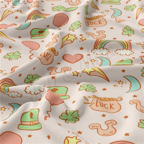 St. Patrick's Day Double Brushed Polyester Fabric Jersey Stretchy Soft Polyester Stretch Fabric