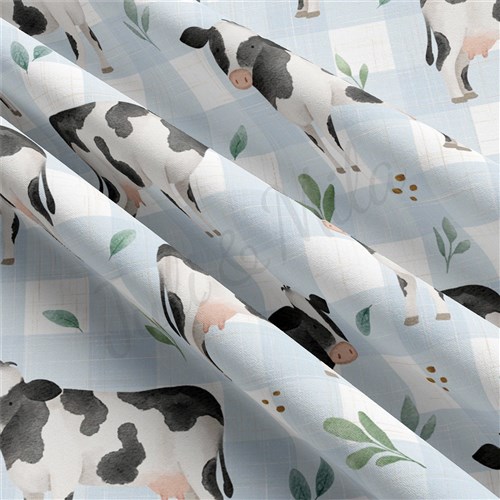 Cow Double Brushed Polyester Fabric Jersey Stretchy Soft Polyester Stretch Fabric