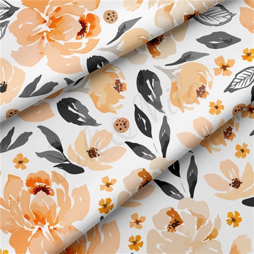 Floral Double Brushed Polyester Fabric Jersey Stretchy Soft Polyester Stretch Fabric