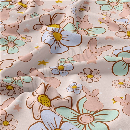 Easter Double Brushed Polyester Fabric Jersey Stretchy Soft Polyester Stretch Fabric
