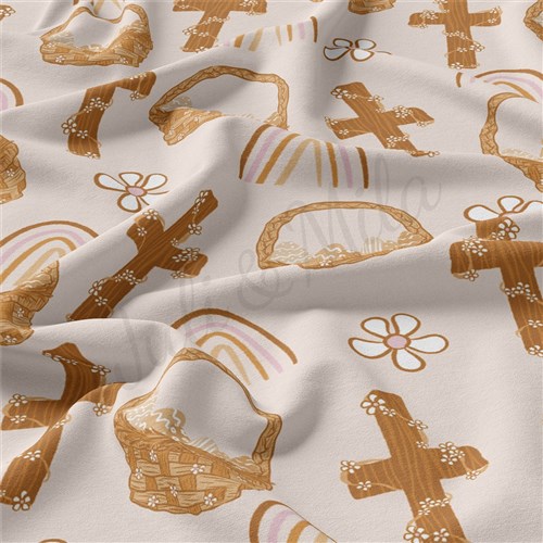 Easter Double Brushed Polyester Fabric Jersey Stretchy Soft Polyester Stretch Fabric