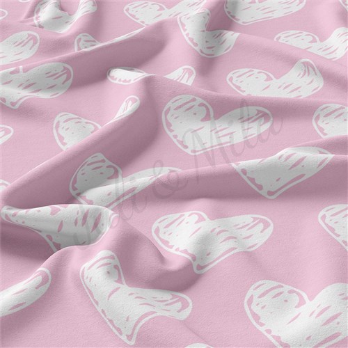 Valentine's Day Double Brushed Polyester Fabric Jersey Stretchy Soft Polyester Stretch Fabric