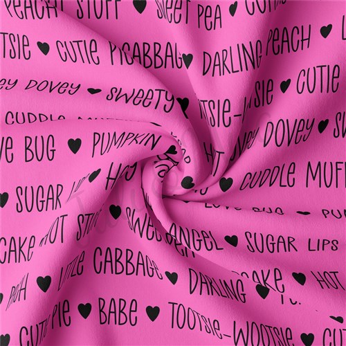 Valentine's Day Double Brushed Polyester Fabric Jersey Stretchy Soft Polyester Stretch Fabric