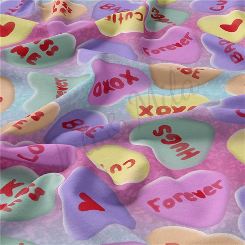 Valentine's Day Double Brushed Polyester Fabric Jersey Stretchy Soft Polyester Stretch Fabric