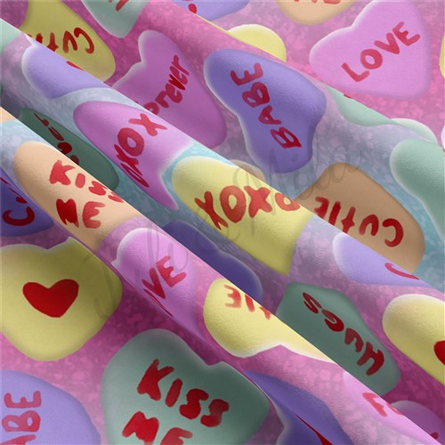 Valentine's Day Double Brushed Polyester Fabric Jersey Stretchy Soft Polyester Stretch Fabric