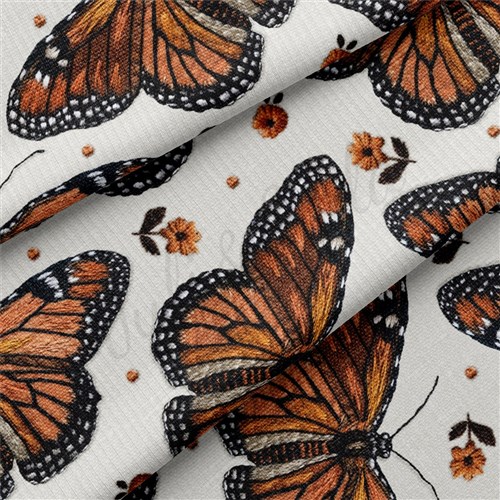 Butterflies Rib Knit Fabric, RBK1978 & Get a Free $89.99 Embroidery Bundle