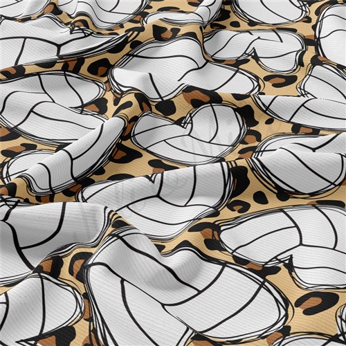 Volleyball Rib Knit Fabric, RBK1996 & Get a Free $89.99 Embroidery Bundle