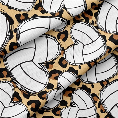 Volleyball Rib Knit Fabric, RBK1996 & Get a Free $89.99 Embroidery Bundle
