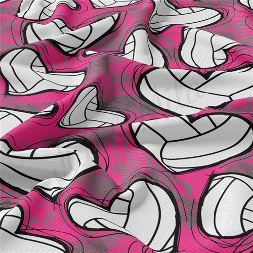 Volleyball Rib Knit Fabric, RBK1992 & Get a Free $89.99 Embroidery Bundle
