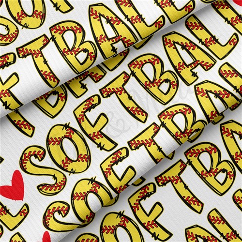 Softball Rib Knit Fabric, RBK1994 & Get a Free $89.99 Embroidery Bundle