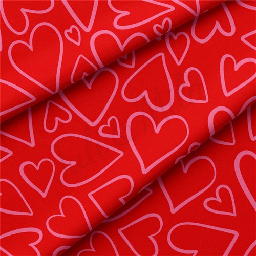 Valentine's Day Double Brushed Polyester Fabric Jersey Stretchy Soft Polyester Stretch Fabric