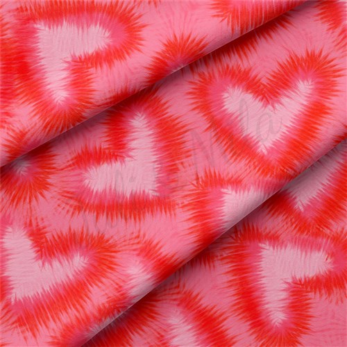 Valentine's Day Double Brushed Polyester Fabric Jersey Stretchy Soft Polyester Stretch Fabric