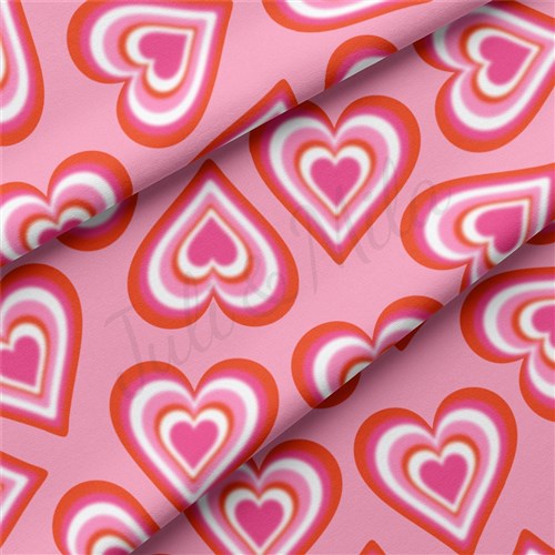 Valentine's Day Double Brushed Polyester Fabric Jersey Stretchy Soft Polyester Stretch Fabric