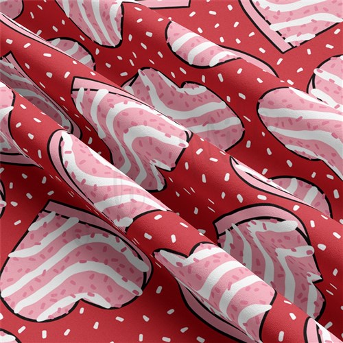 Valentine's Day Double Brushed Polyester Fabric Jersey Stretchy Soft Polyester Stretch Fabric