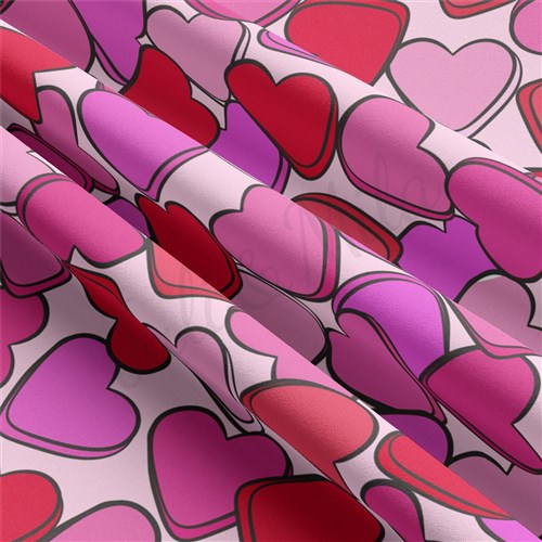Valentine's Day Double Brushed Polyester Fabric Jersey Stretchy Soft Polyester Stretch Fabric