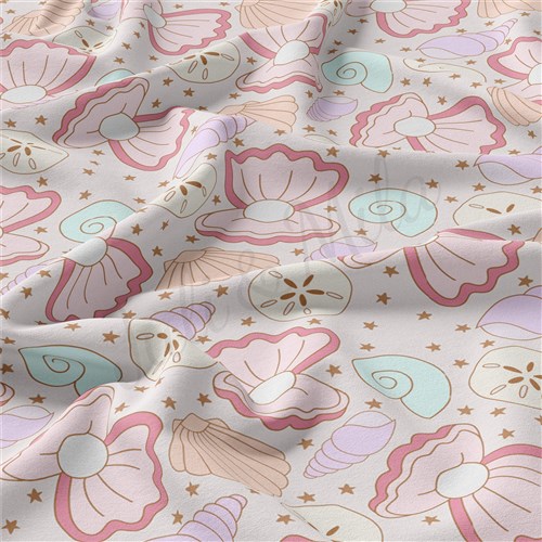 Summer Mermaid Double Brushed Polyester Fabric Jersey Stretchy Soft Polyester Stretch Fabric