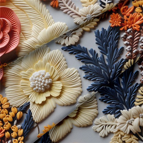 Embroidery Flowers Double Brushed Polyester Fabric Jersey Stretchy Soft Polyester Stretch Fabric