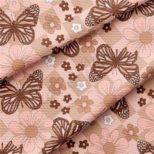 Butterflies Butterfly Double Brushed Polyester Fabric Jersey Stretchy Soft Polyester Stretch Fabric