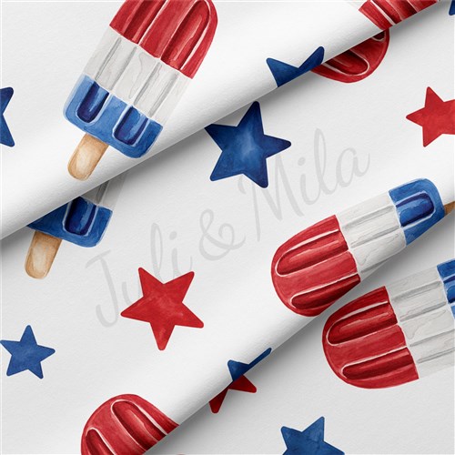 4th of July Patriotic Double Brushed Polyester Fabric Jersey Stretchy Soft Polyester Stretch Fabric