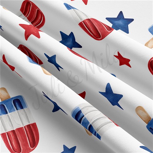 4th of July Patriotic Double Brushed Polyester Fabric Jersey Stretchy Soft Polyester Stretch Fabric
