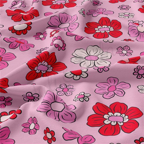 Valentine's Day Double Brushed Polyester Fabric Jersey Stretchy Soft Polyester Stretch Fabric