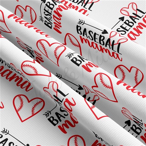 Baseball Mama Rib Knit Fabric, RBK1779 & Get a Free $89.99 Embroidery Bundle