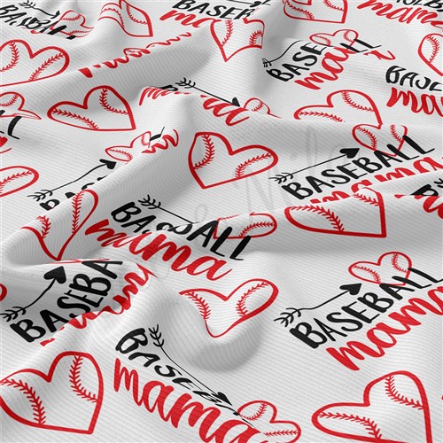 Baseball Mama Rib Knit Fabric, RBK1779 & Get a Free $89.99 Embroidery Bundle