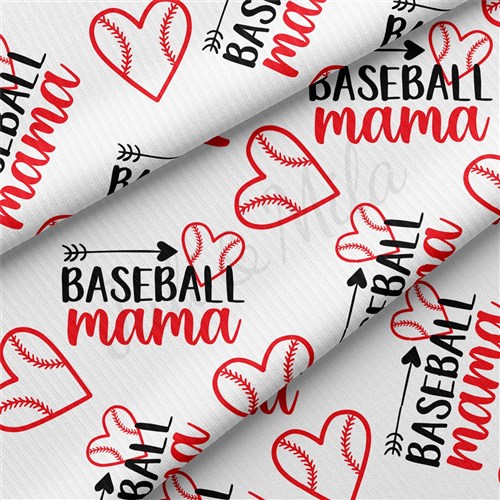 Baseball Mama Rib Knit Fabric, RBK1779 & Get a Free $89.99 Embroidery Bundle