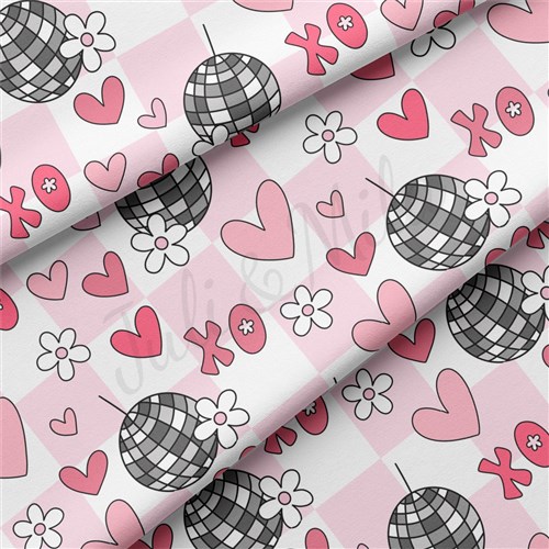 Valentine's Day Double Brushed Polyester Fabric Jersey Stretchy Soft Polyester Stretch Fabric
